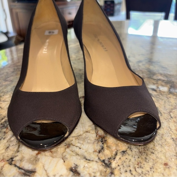 Bruno Magli Brown Satin Pumps - Picture 4 of 10